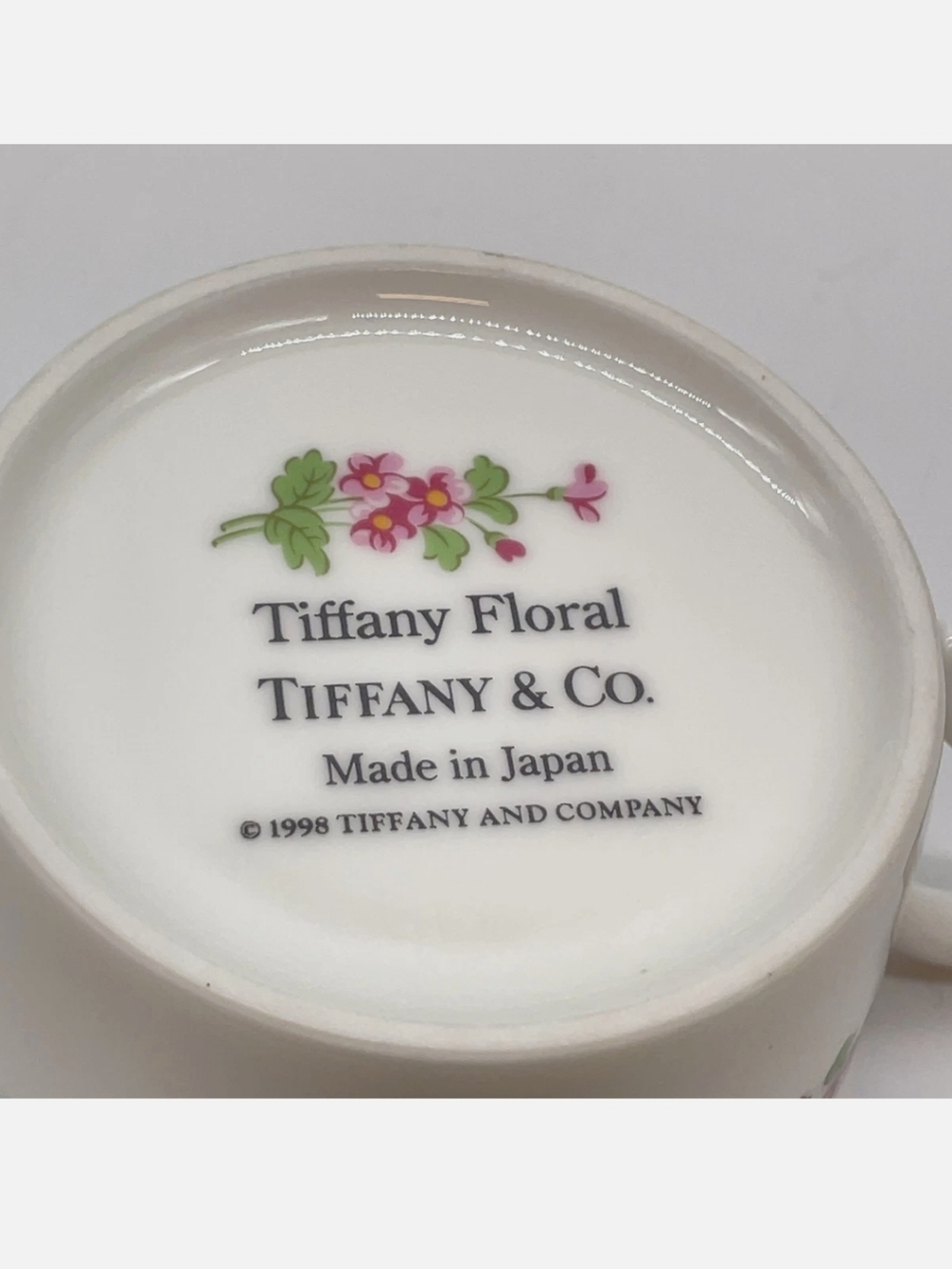 NIB Tiffany & Co. Blue and White Espresso Mug & Saucer Gold Trim Original Box - Picture 9 of 10